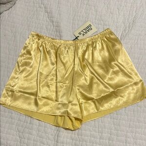 Daily Drills Yellow Silky Shorts